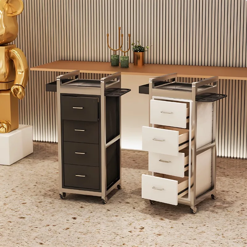

Hairdressing Tool Cart Barbershop Salon-specific New Beauty Perm & Dye Salon Trolley Hairstylist Haircut Storage Cabinet FYST