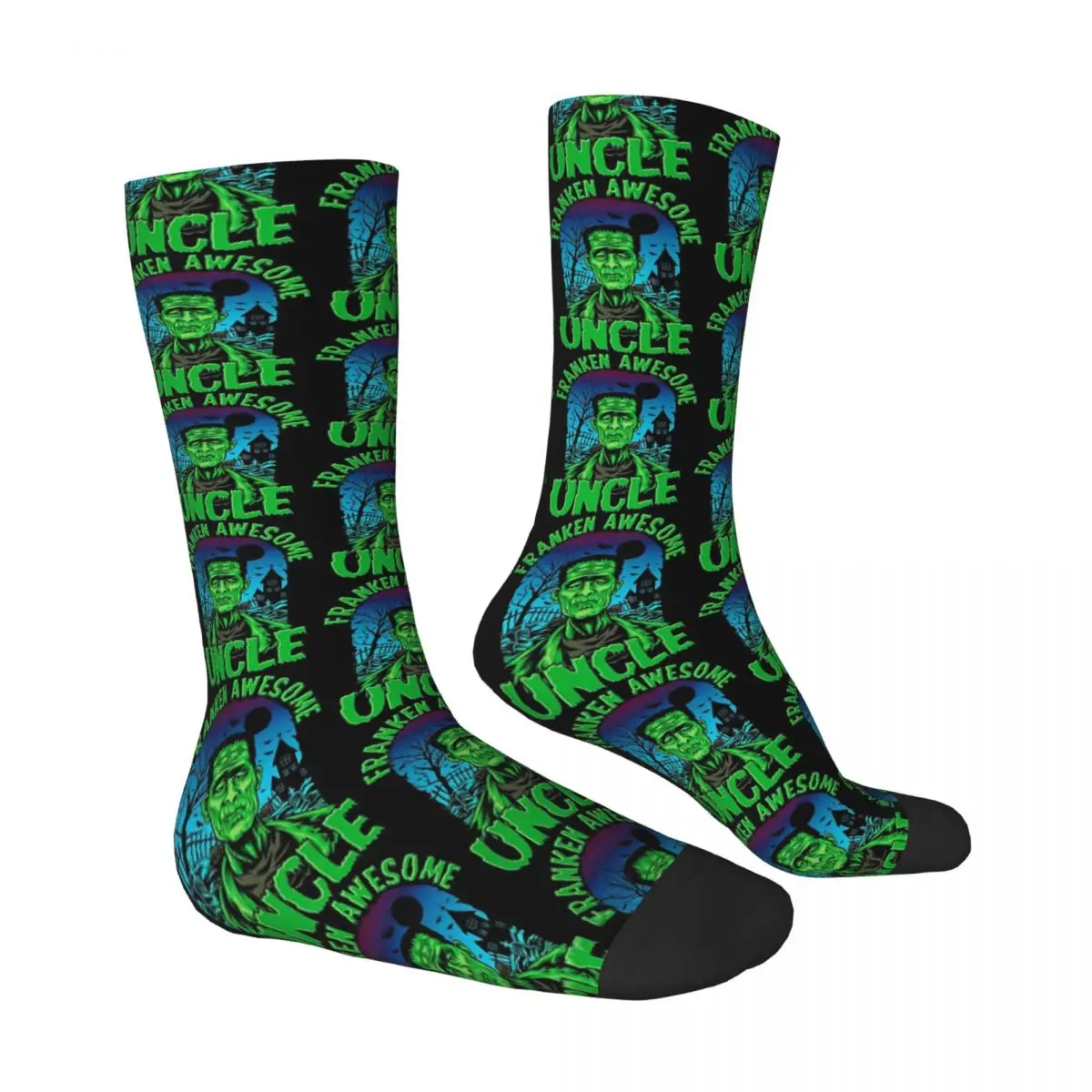 Halloween Awesome Uncle Frankenstein Unisex Winter Socks Windproof Happy Socks Street Style Crazy Sock