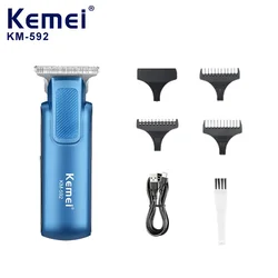 KEMEI Small portable electric clipper hair clipper fast charge LCD digital display professional engraving electric fader KM-592