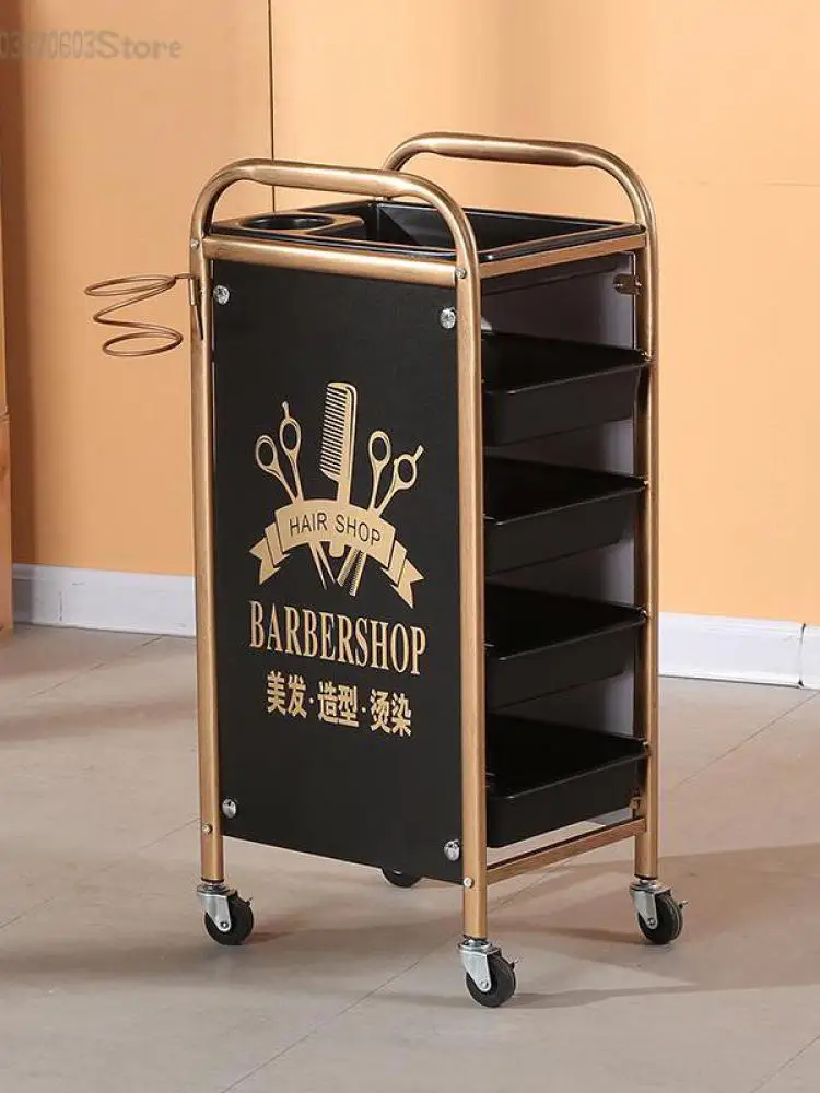 Hairdressing trolley Hairsalon tool cart barbershop barbar car ironing and dyeing beauty trolley Hairdresser tool cabinet