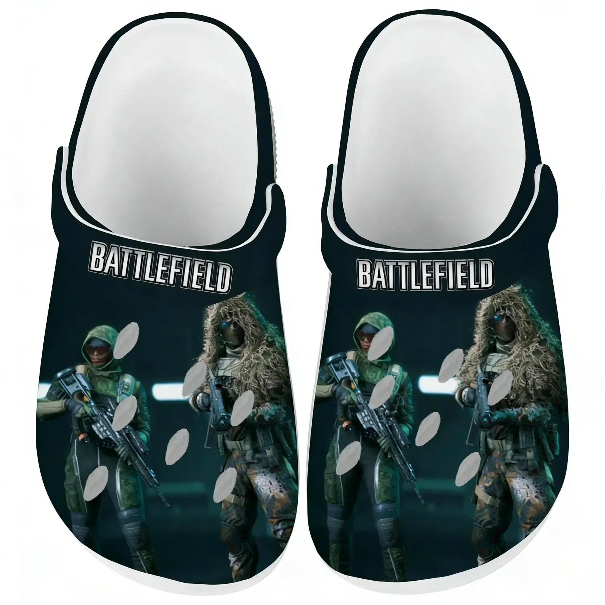 Battlefield Water Shoes Mens Womens Comfortable Fashion Home Garden Clogs Customizd Sandals Beach Breathable Hole Slippers