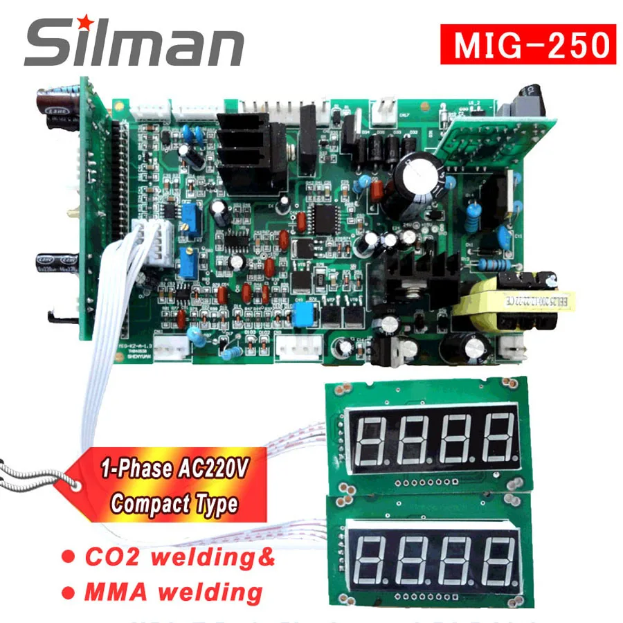 

New CO2 MIG 250 Build-in Wire Feeder Compact Type IGBT Welding Machine Control Plate PCB Circuit Board AC220V