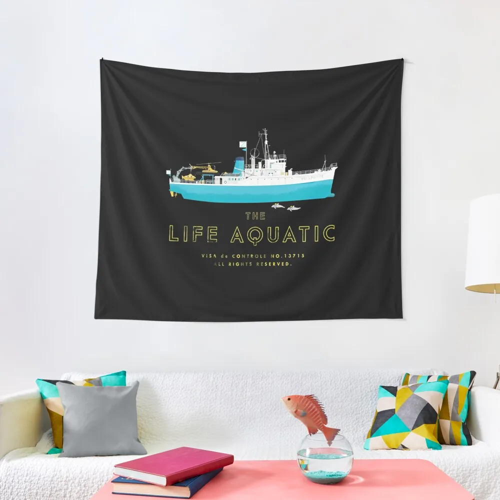 The Life Aquatic With Steve Zissou Tapestry Room Decor Aesthetic Aesthetics For Room Wall Decoration Items On The Wall Tapestry