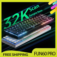 AKKO MonsGeek FUN60 Pro Gaming Keyboard Magnetic E-sport Switch Dual 8K Polling Rate 0.01RT SOCD MT Wireless RGB Gaming Keyboard