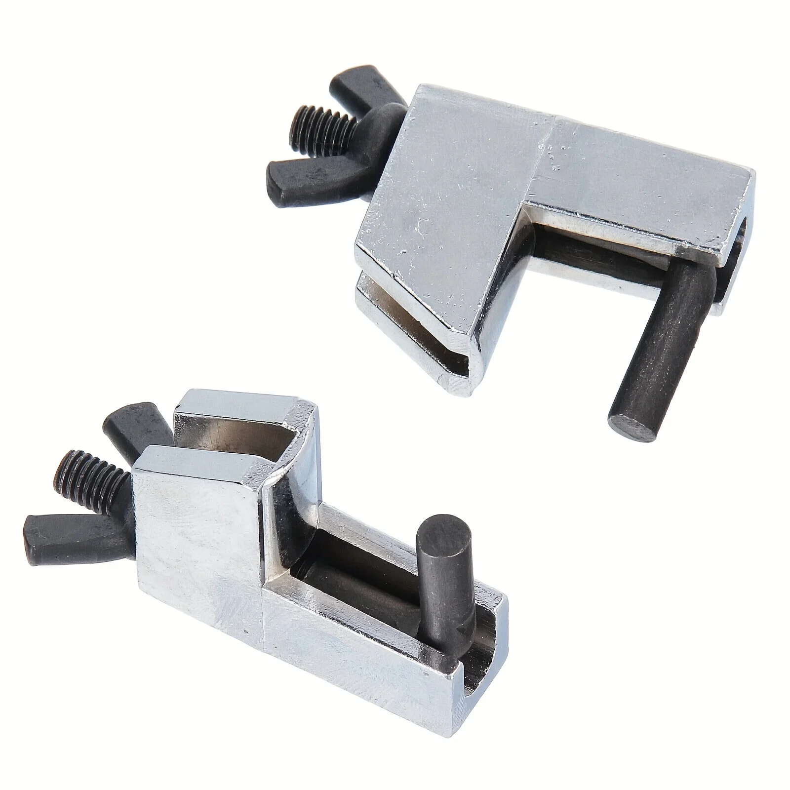 2pcs Heavy-Duty Metal Ferrule Hose Clamp Set Small Hose Pincher Clamp Tool for Automotive Repair and Vacuum Hose Line Clamping