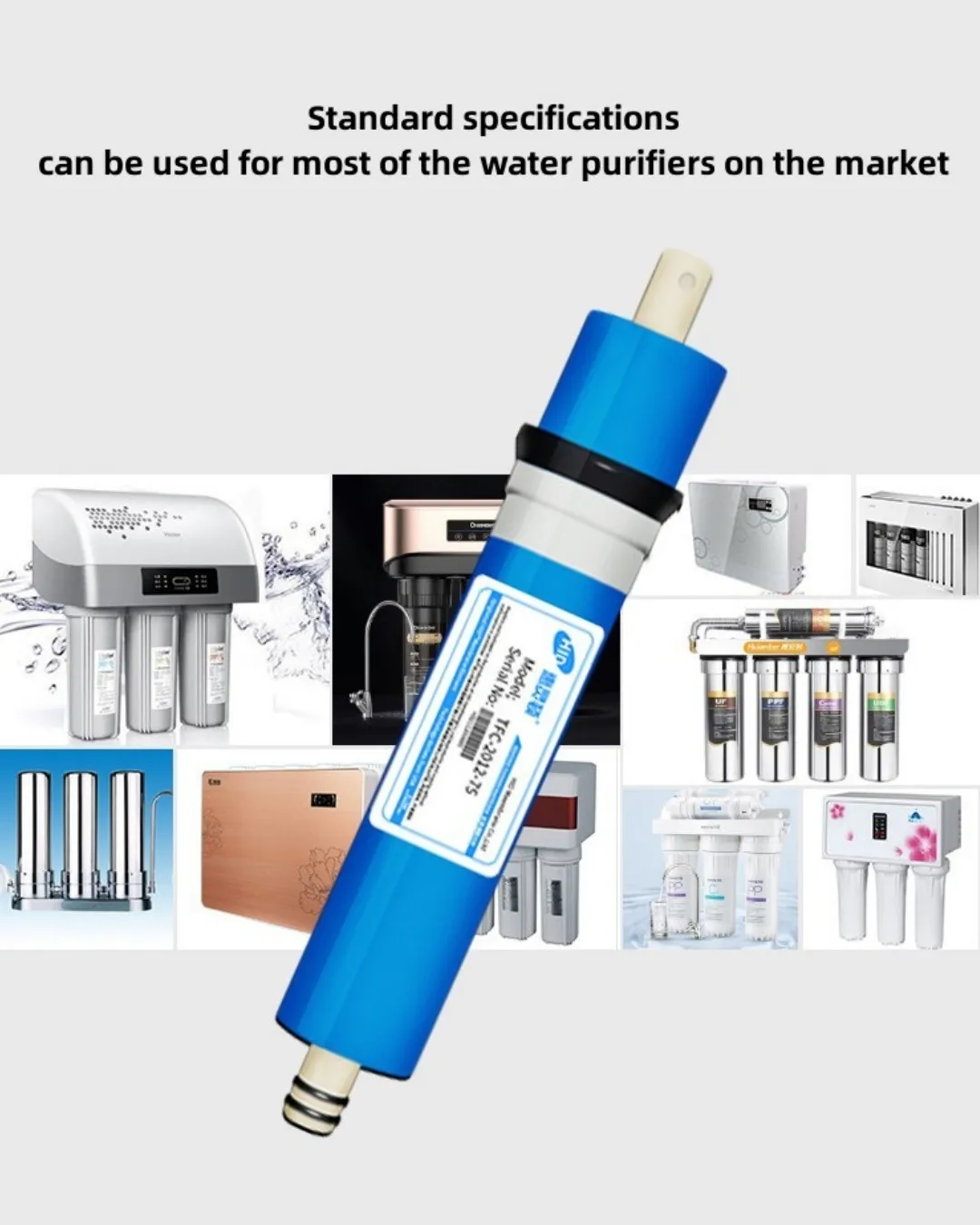 HID TFC-2012-100GPD Kitchen Reverse Osmosis RO Membrane Replacement Drinking Water Purifier Filter Treatment System