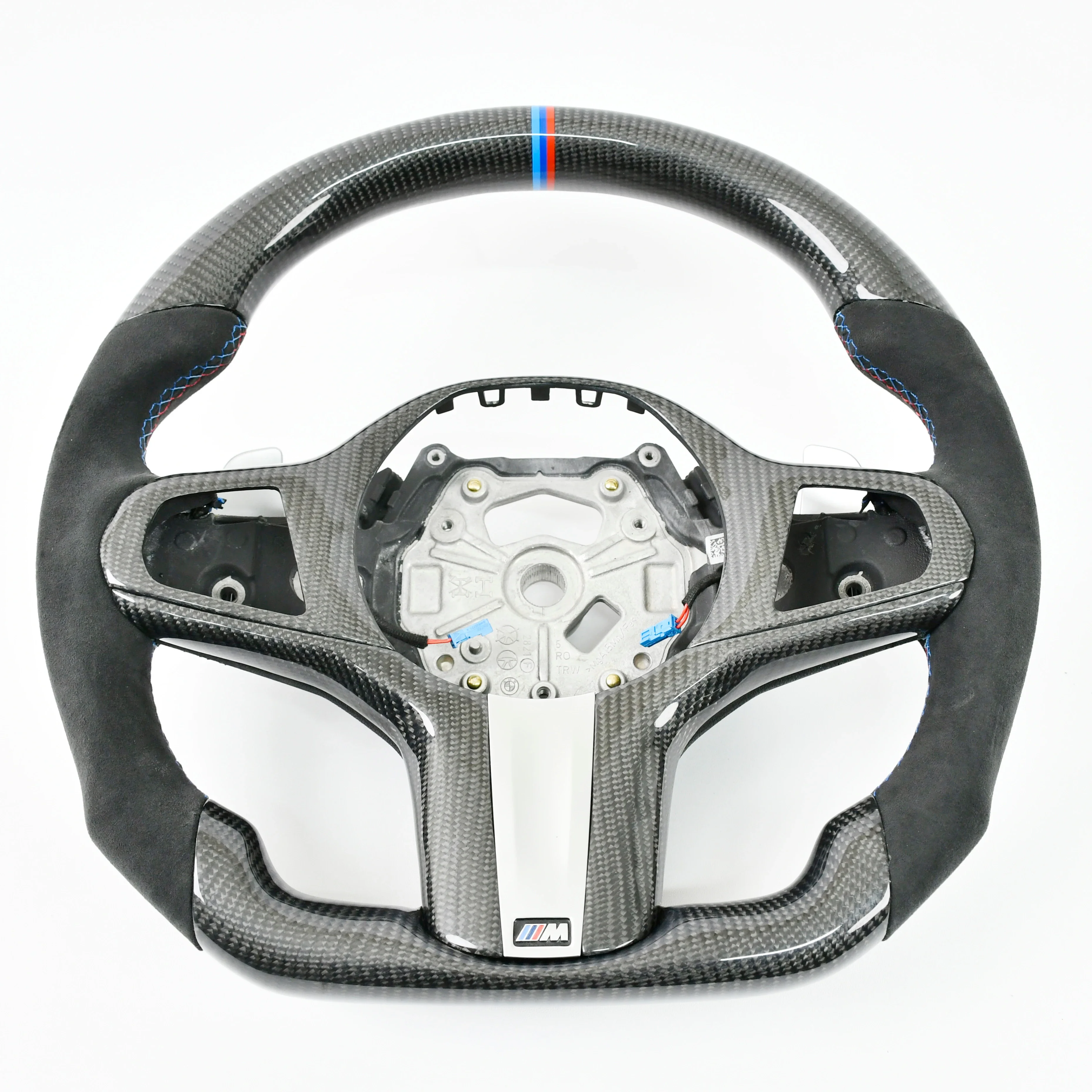 Premium Custom Real Carbon Fiber Steering Wheel For 5 Series F90 Carbon Fiber Accessories