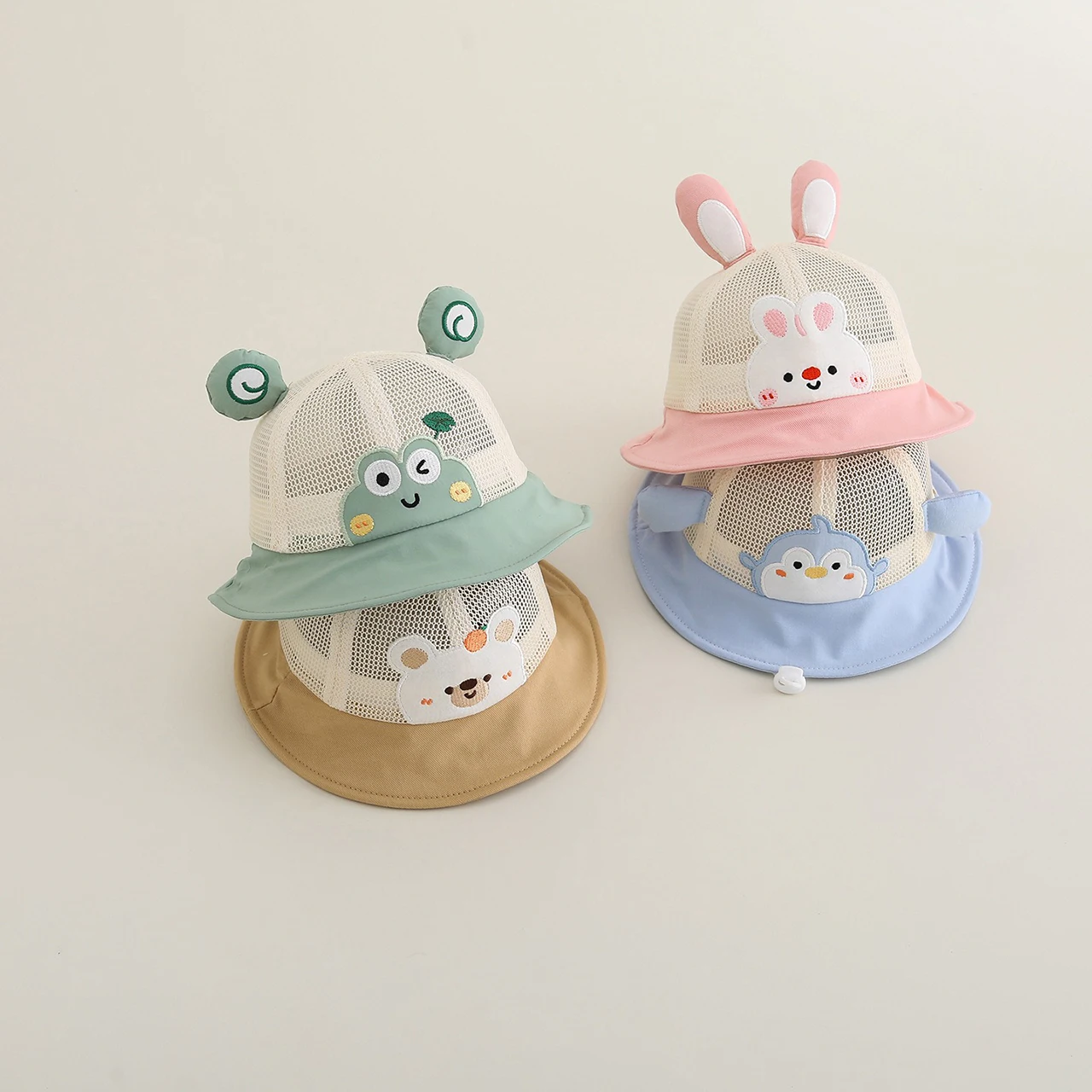 

Breathable Mesh Fisherman Caps for Baby Summer Sun Hat 3-24Month Boy Girl Outdoor Large Brim Sunscreen Basin Cap Kids Bucket Hat