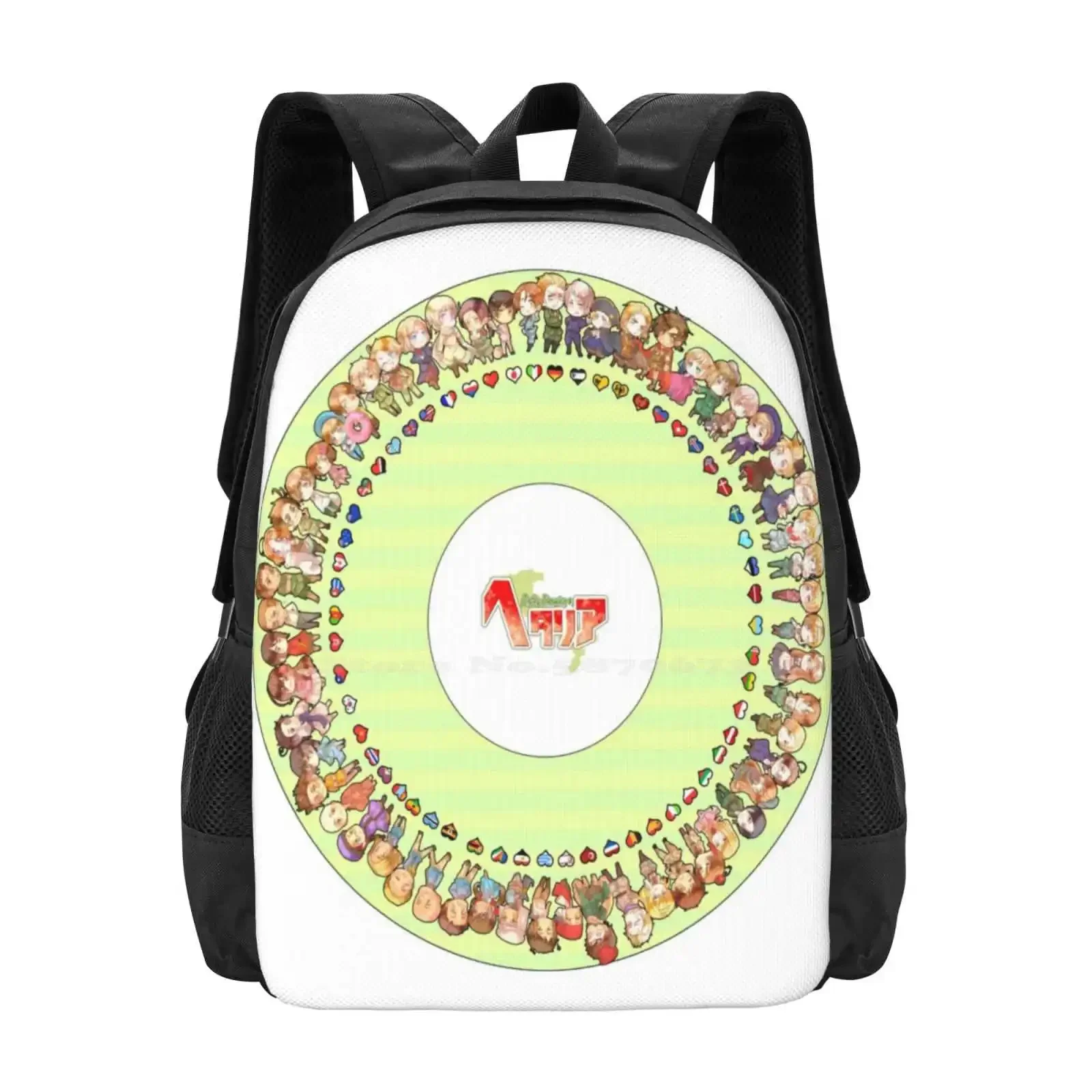 Hetalia : Axis Powers School Bags For Teenage Girls Laptop Travel Bags Axis Powers Hetalia Hetalia Axis Powers America Prussia