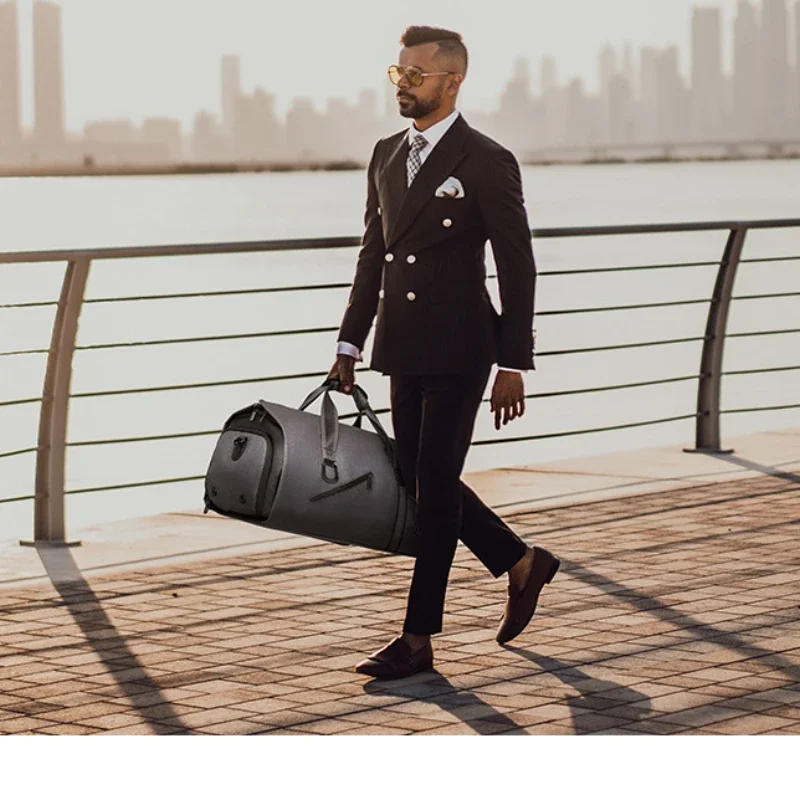 Imagem -06 - Bolsa de Viagem Multifunções para Homens Armazenamento de Terno Masculino Bolsa de Bagagem de Grande Capacidade Mochila Impermeável Bolso para Sapatos Sapatos