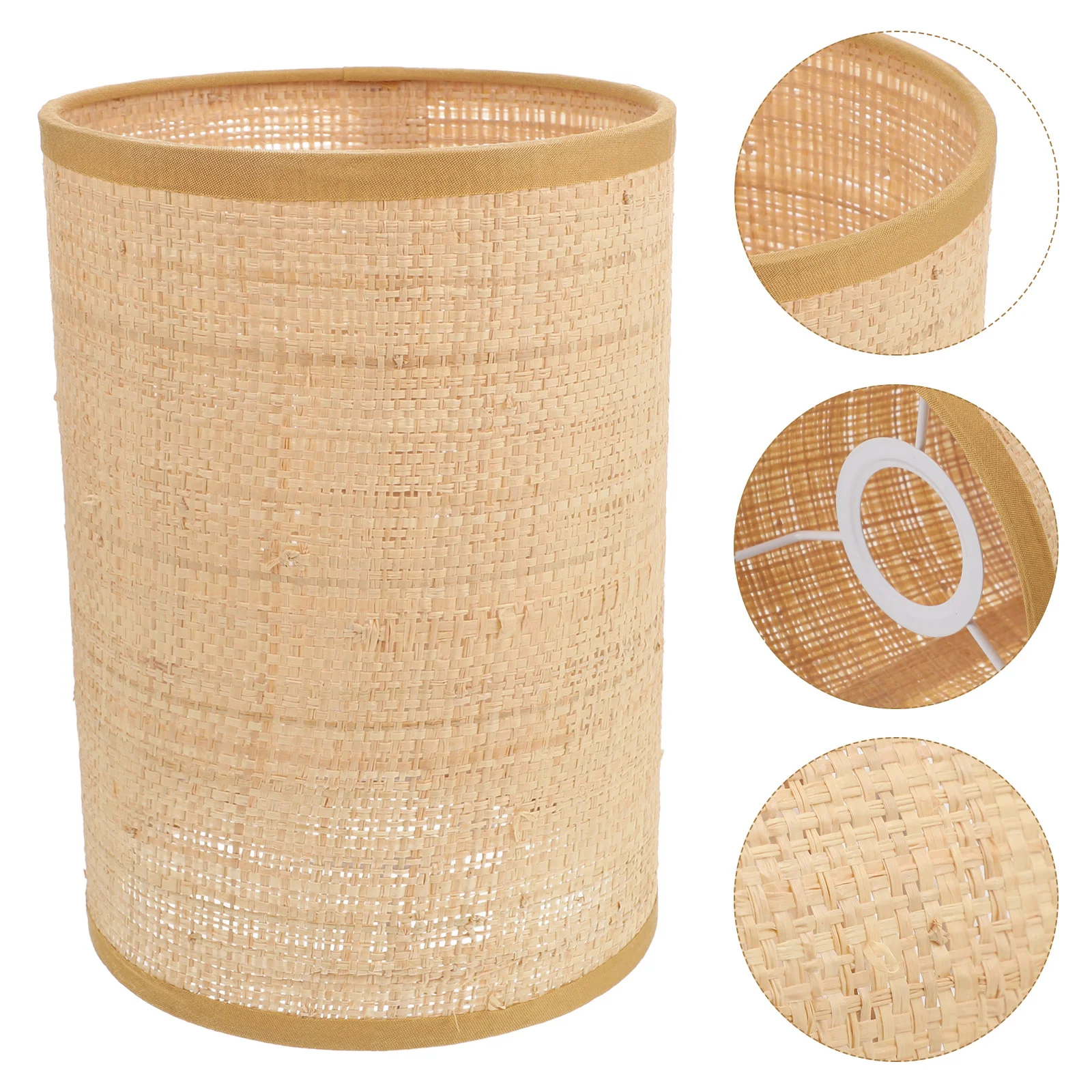 

Lamp Shade Rattan Shades for Table Lamps Wall Lights Indoor Holder Woven Metal Unique Rustic