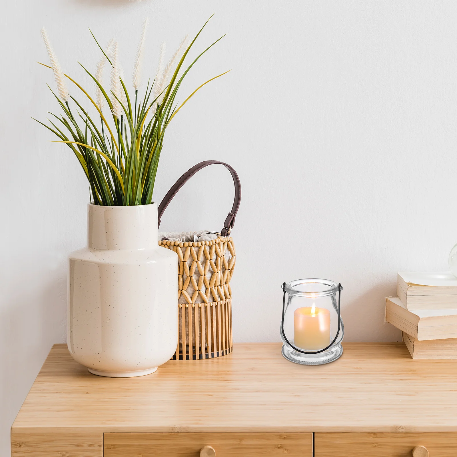 

4Pcs Multipurpose Stands Glass Vase Home Decorative Candlesticks Perfect for Party Special Occasions Glass Holder