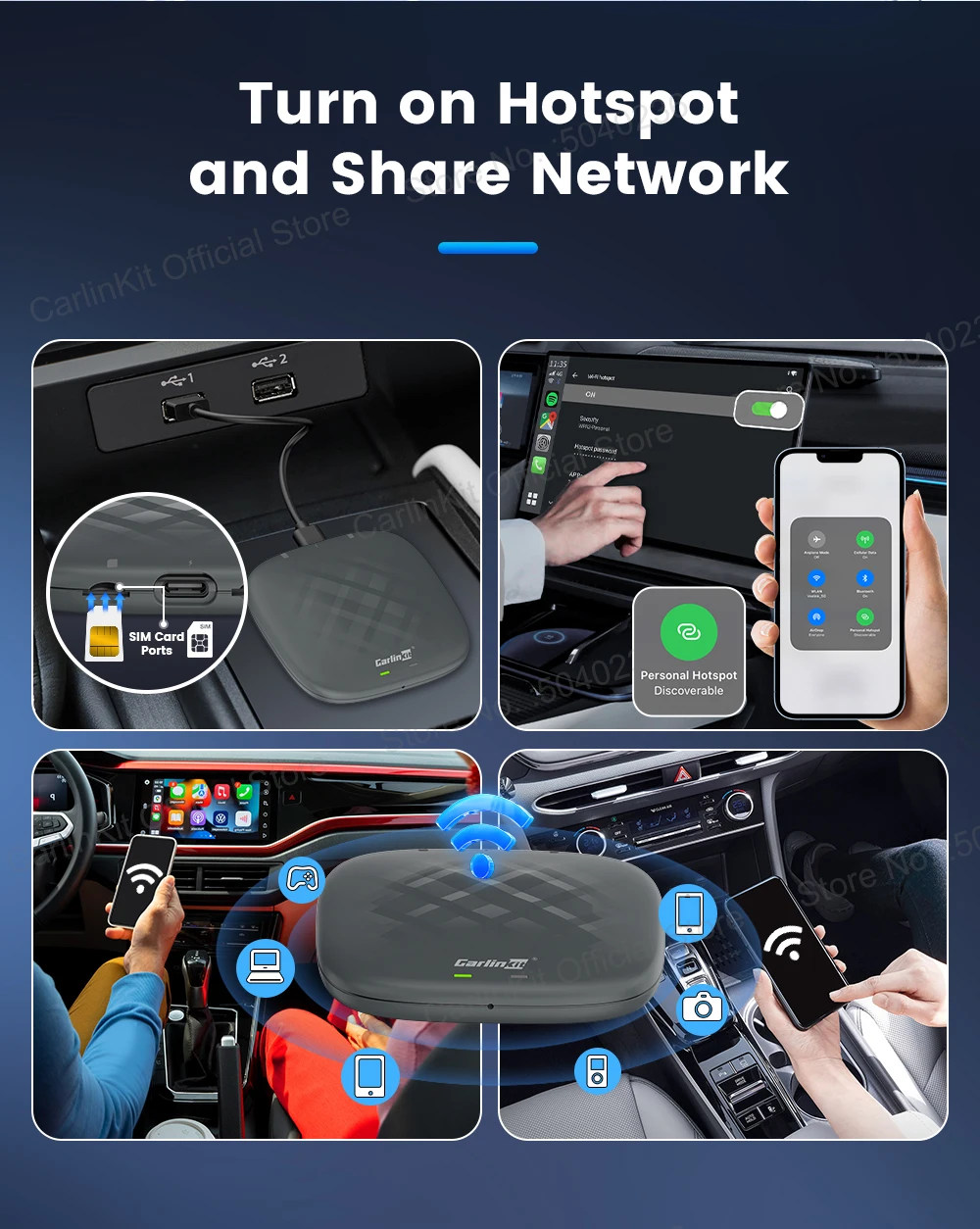 2026 CarlinKit Smart CarPlay Ai Box Android 13, unterstützt Netflix YouTube Split Screen Wireless Android Auto & CarPlay Smart TV Box – Detail 14