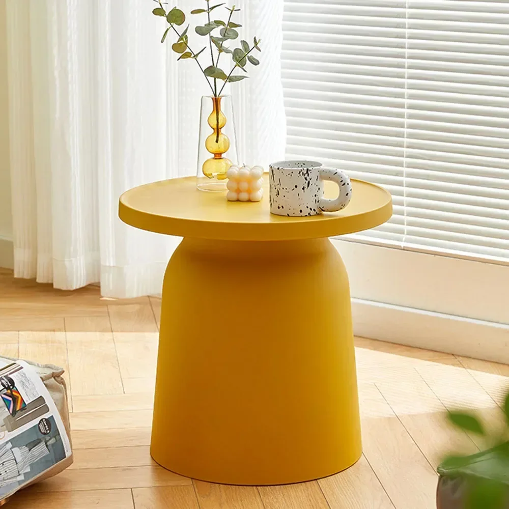 Round Plastic Coffee Tables Minimalist Korea Modern Outdoor Small Coffee Tables Cute Aesthetic Mesa Centro Interior Decorations