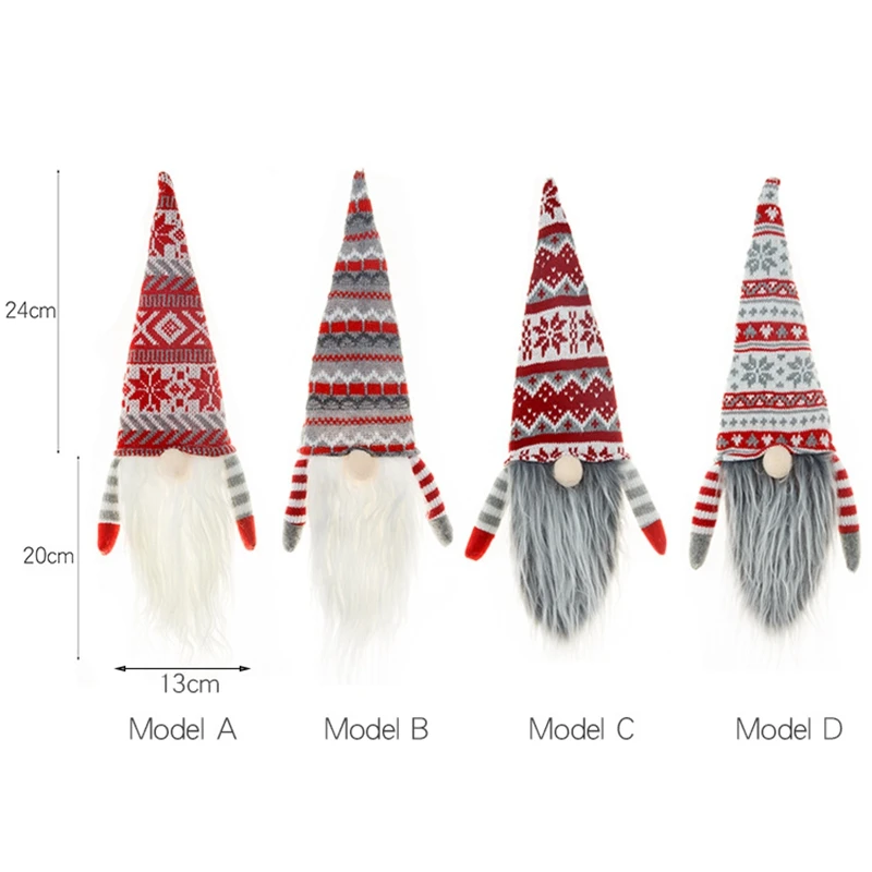 Christmas Gnome Wine Bottle Covers Handmade Tomte Swedish Gnomes Wine Bottle Toppers Decorative Santa Scandinavian Plush Gifts