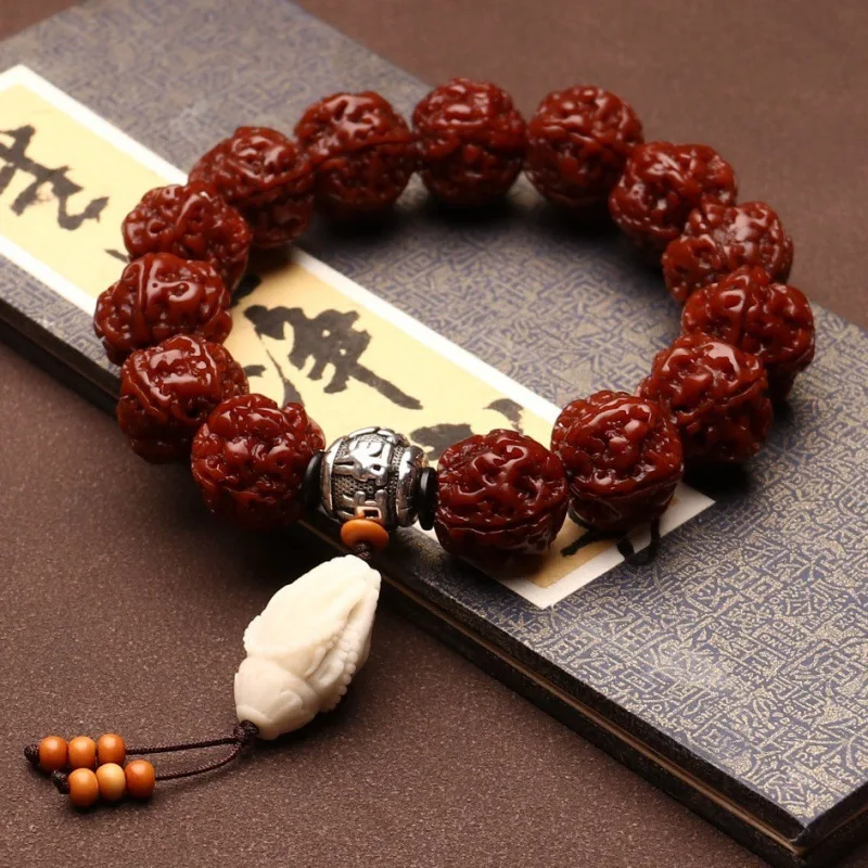 Factory Direct Supply Nepal Jingang Pipal Tree Seed Single Circle Bracelet OriginalDIYAccessories Ivory Nut Buddha Hand Bracelet