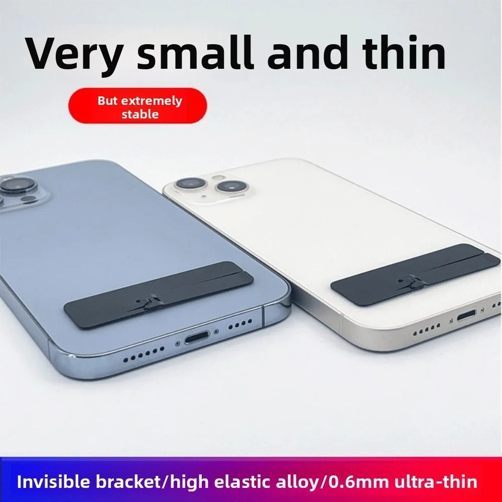 Mini Adhesive Phone Holder Folding Removable Mobile Phone Bracket Ultra-thin Invisible Back Sticker Portable Phone Stand Car
