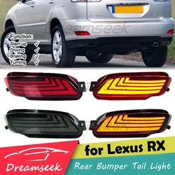 LED Rear Bumper Tail Light for Lexus RX 330 2004-2009 Car Reflector Driving Brake w/ Dynamic Turn Signal Lamp Smoke / Red Lens