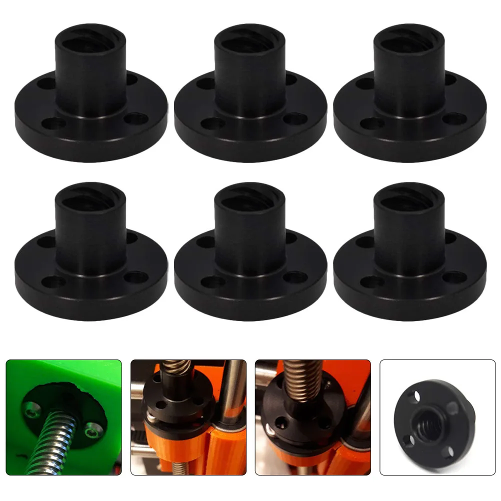 

6Pcs 3D Printer Parts Lead Screw Pom Nuts Precision Stable High Reliability Smooth Quiet Cnc 3D Printer Accessories