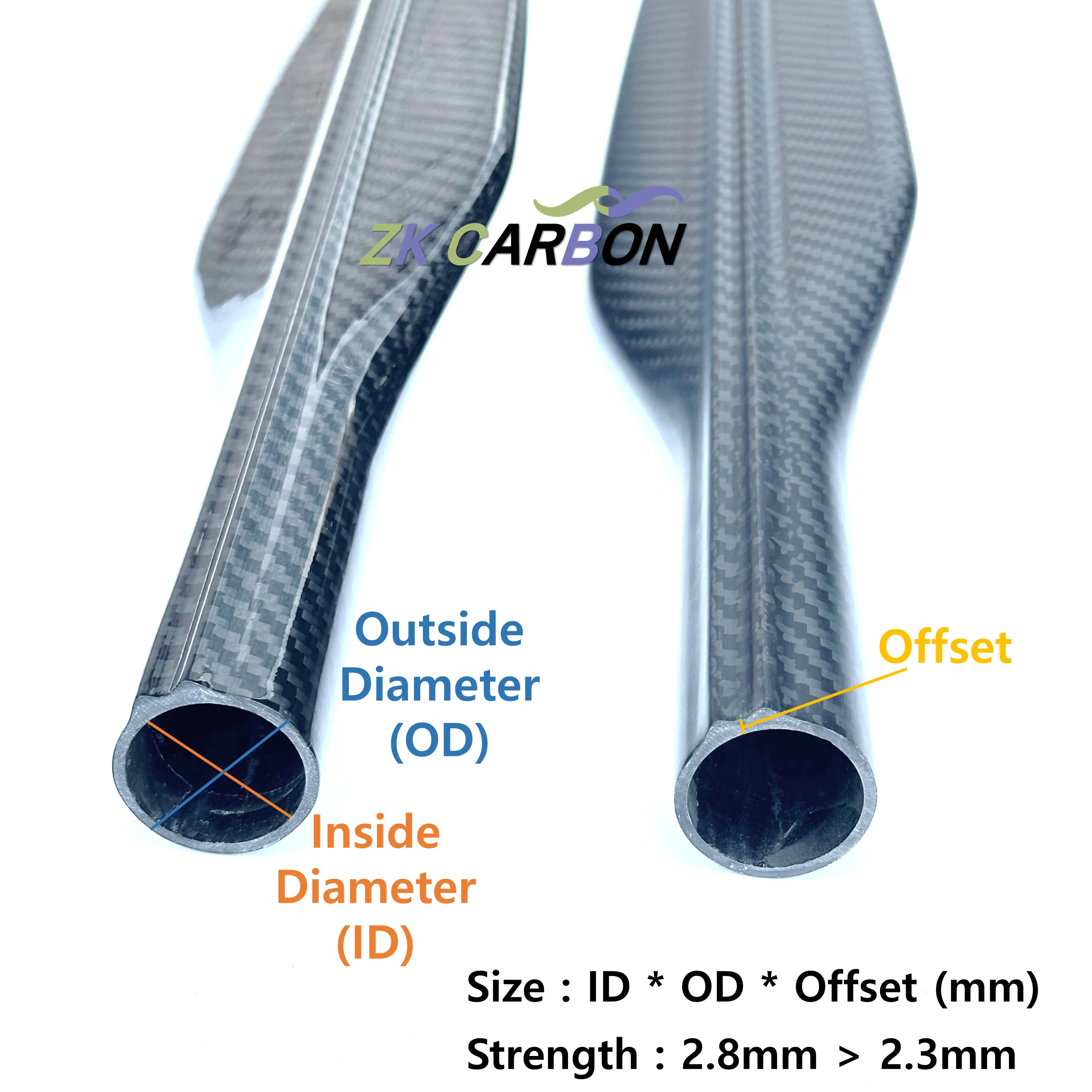 Koolstofvezel Inktvis Vat Speargun Staaf Inktvis Type Offset 2.3mm 2.8mm Lengte 900mm 1000mm 1100mm 1300mm Carbon Harpoen