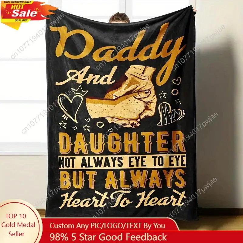 

Dad's Favorite Soft and Comfortable Flannel Blanket - Father's Day Gift for Dad Suitable for Sofa Bed Office custom blankets