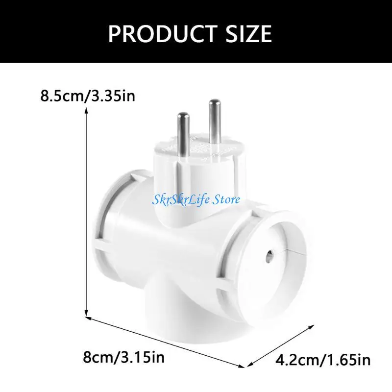 3 Way EU Plugs Power Adapter