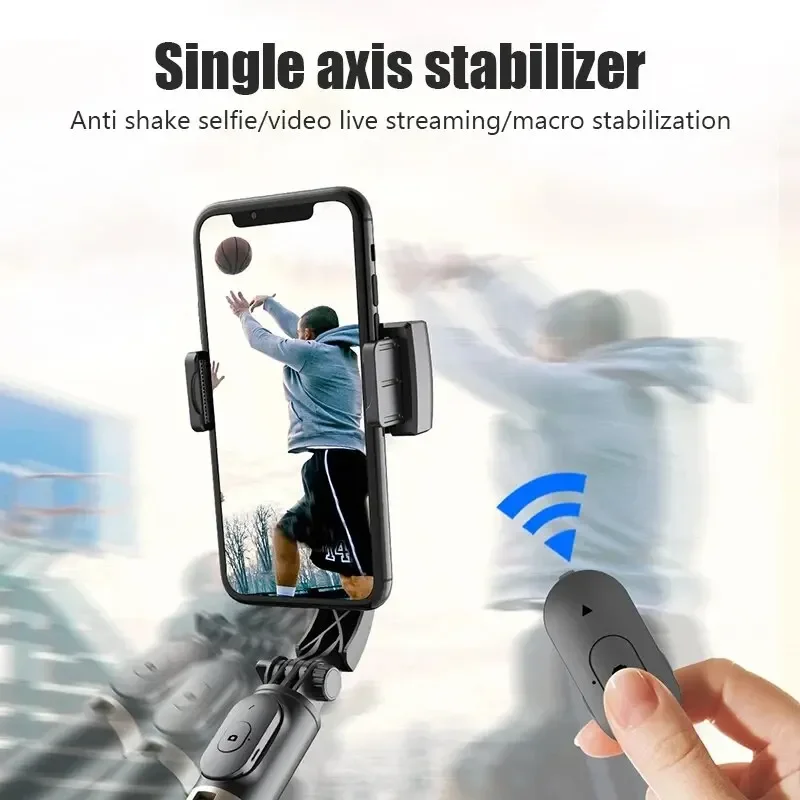 Q08 Handheld Gimbal Stabilisateur Estabilizador Selfie Stick Fill Light Smartphone Action Kameralar Bluetooth Tripod Gymba