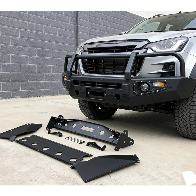 

High Quality Heavy Duty Steel Front Bull Bar Bumper Guard Compatible with D-Max 2022+ Pickup Vehicle Offroad Upgrade Accessories