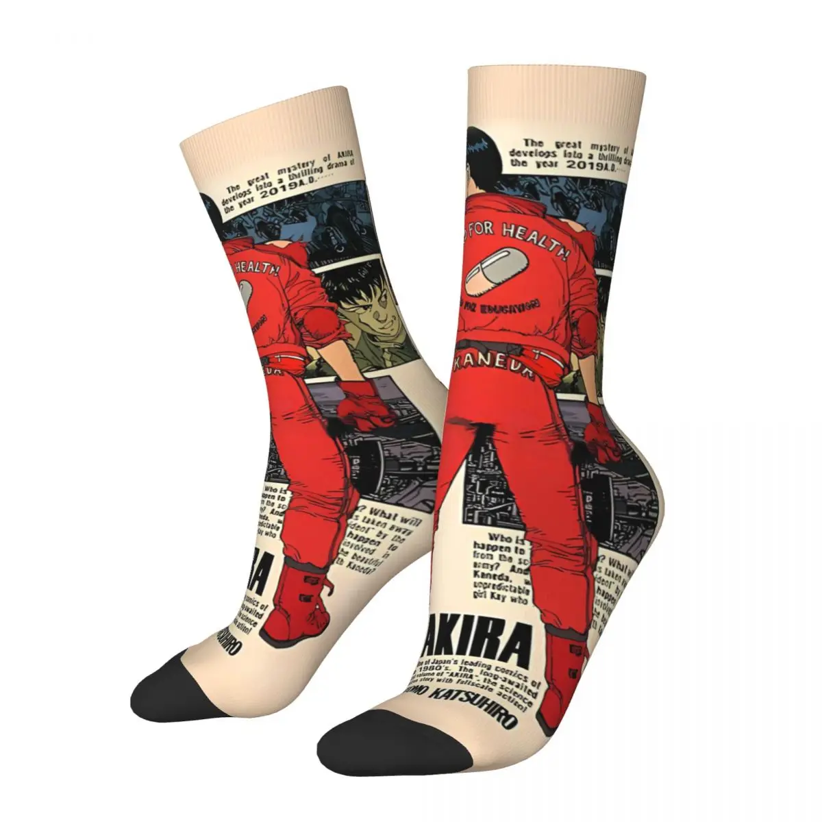 Comic Good For Health Akira Anime Socks Male Mens Women Summer Stockings Hip Hop