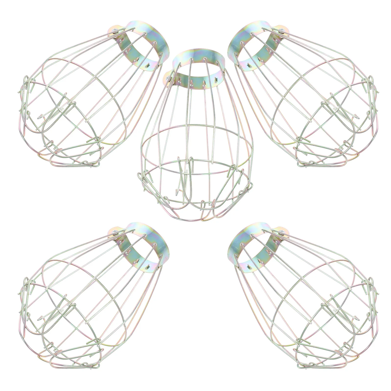 

5 шт., металлическая защита лампочки, защитная сетка, железная проволока, абажур, клетка, рамка для мастерской, фабрика, потолочный светильник, защитные крышки лампочек