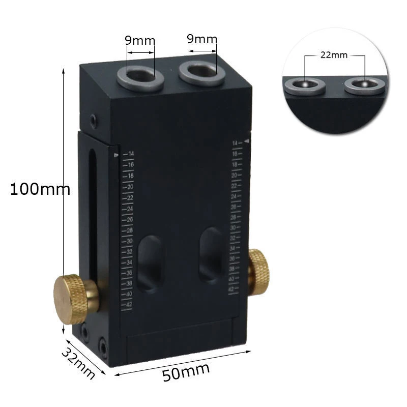 Taşınabilir cep delik Jig kiti eğimli delik Doweling Jig 15 derece açı delgeç\'in ev dolabı mobilya marangozluk araçları