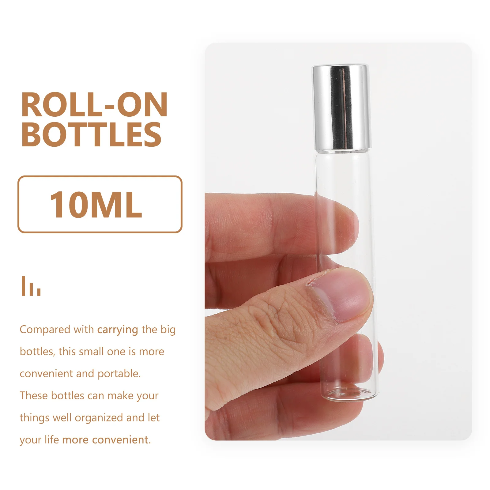 

20Pcs Empty Roller Bottle Glass Essential Oil Sub Container Multipurpose Portable for Perfume Lip Balm Massage Oil Travel