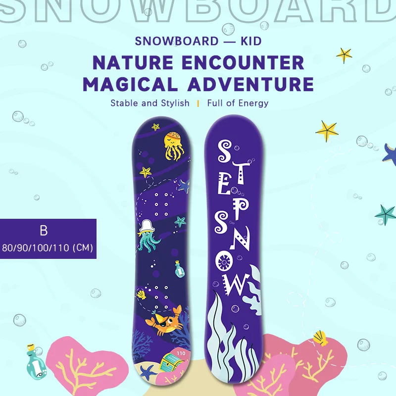 Kids All Mountain Terrain Snowboard Manufacturer Sale Snowboards Resort Child Poplar Wood Core Snowboard