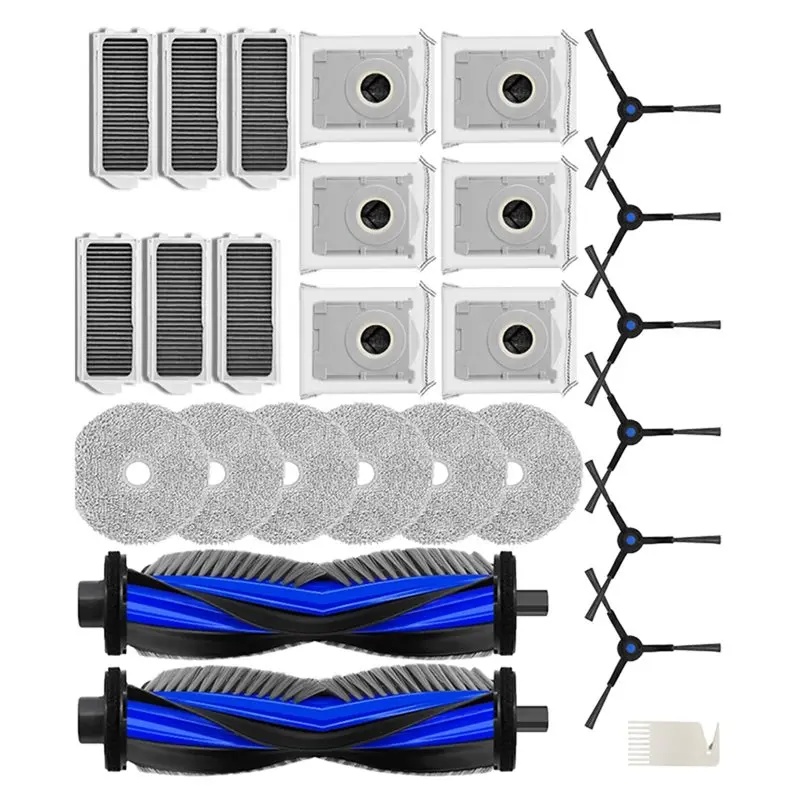 A50Q-Spare Parts For Ecovacs Deebot Mini Robot Vacuum Cleaner- Main Side Brushes, Hepa Filter, Dust Bag& Mop Cloth Accessory