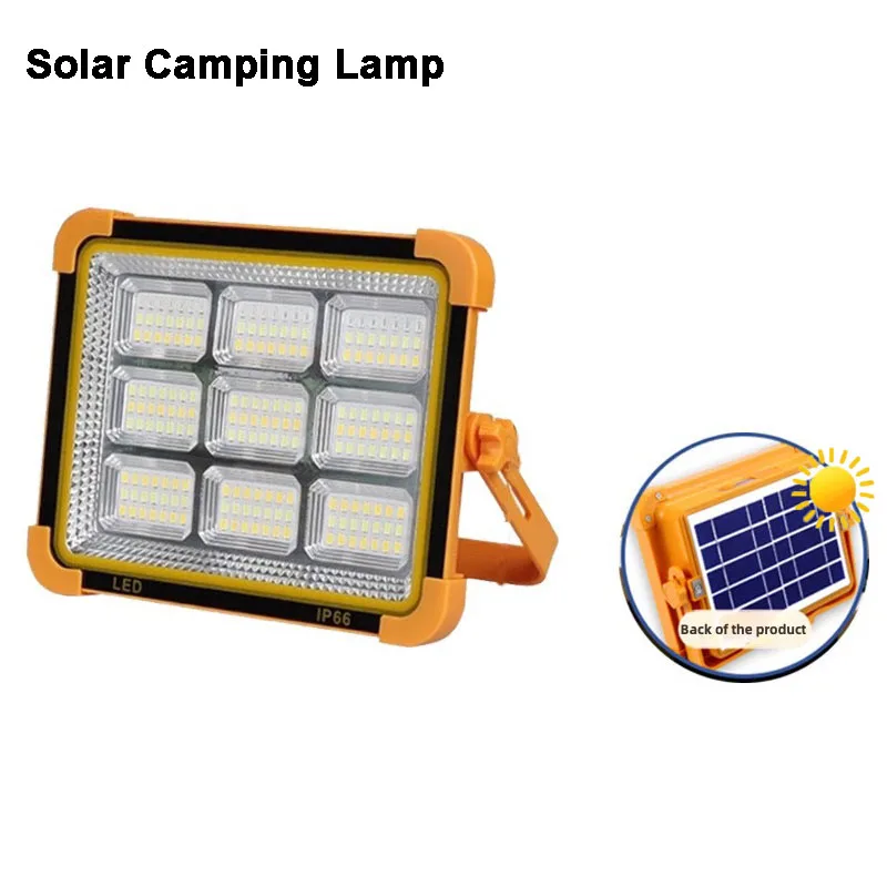 

450W Solar Work Light Portable Solar Camping Light Adjustable Brightness Solar Spotlight For Travel Car Repair Hiking