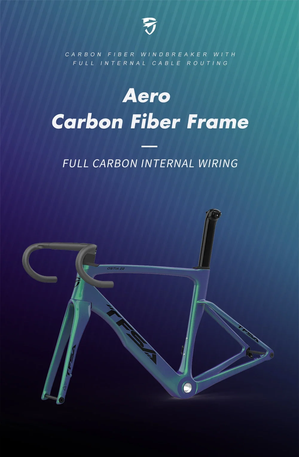 kennカーボンロードバイクフレーム カメレオンカラー カーボンバイク