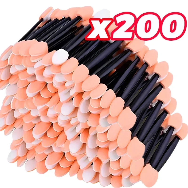 50-200 Stuks Dubbele Zijden Oogschaduw Sponssticks Wegwerp Kleine Draagbare Nail Art Poeder Oogschaduw Applicators Schoonheid Make-Up Tool