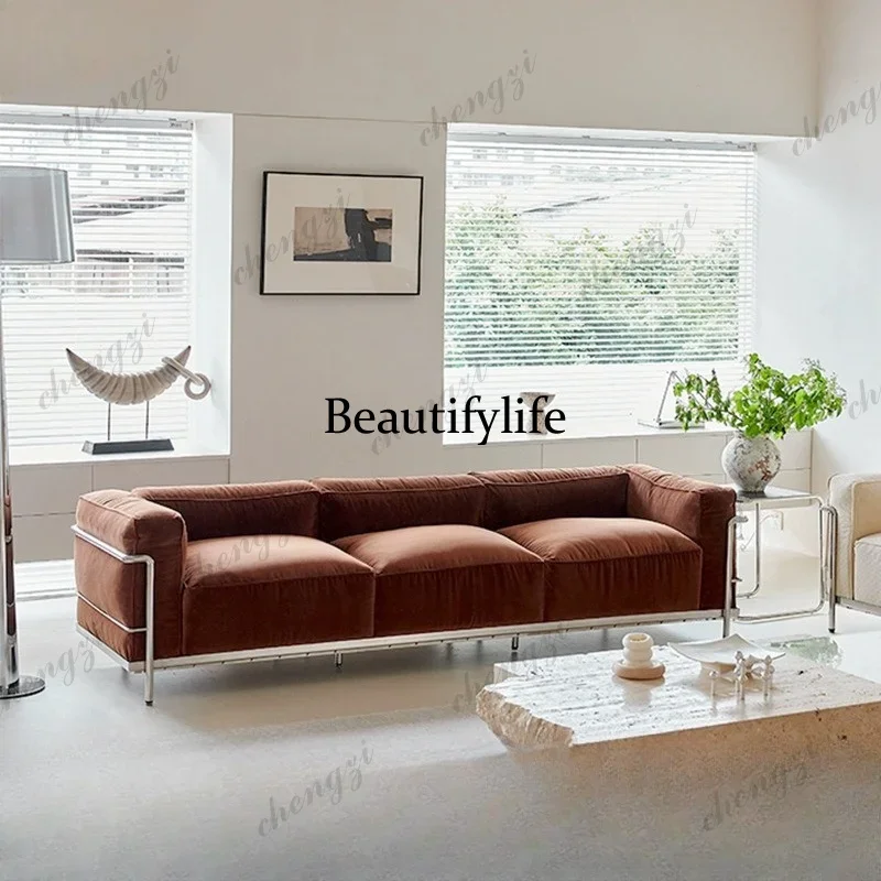 03 LC3 fabric sofa designer Italian antique Bauhaus living room high-end straight row sofa