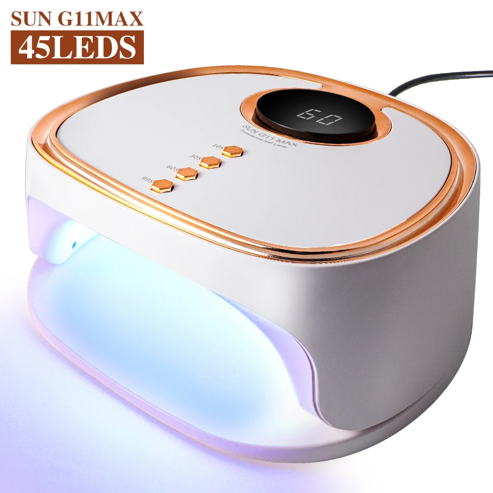 

45LEDS UV Gel Nail Lamp UV Nail Dryer LED Light For Manicure Gel Polish-4 Timers Professional Nails Gel Polish Light Dryer Tool