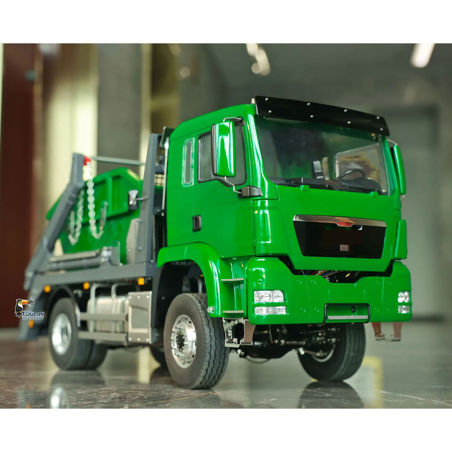 RTR LESU 4*4 RC Hydraulic Skip Loader Dump Truck 1/14 Remote Control Metal Dumper 3-speed Swing Arm Car Model Light Sound System