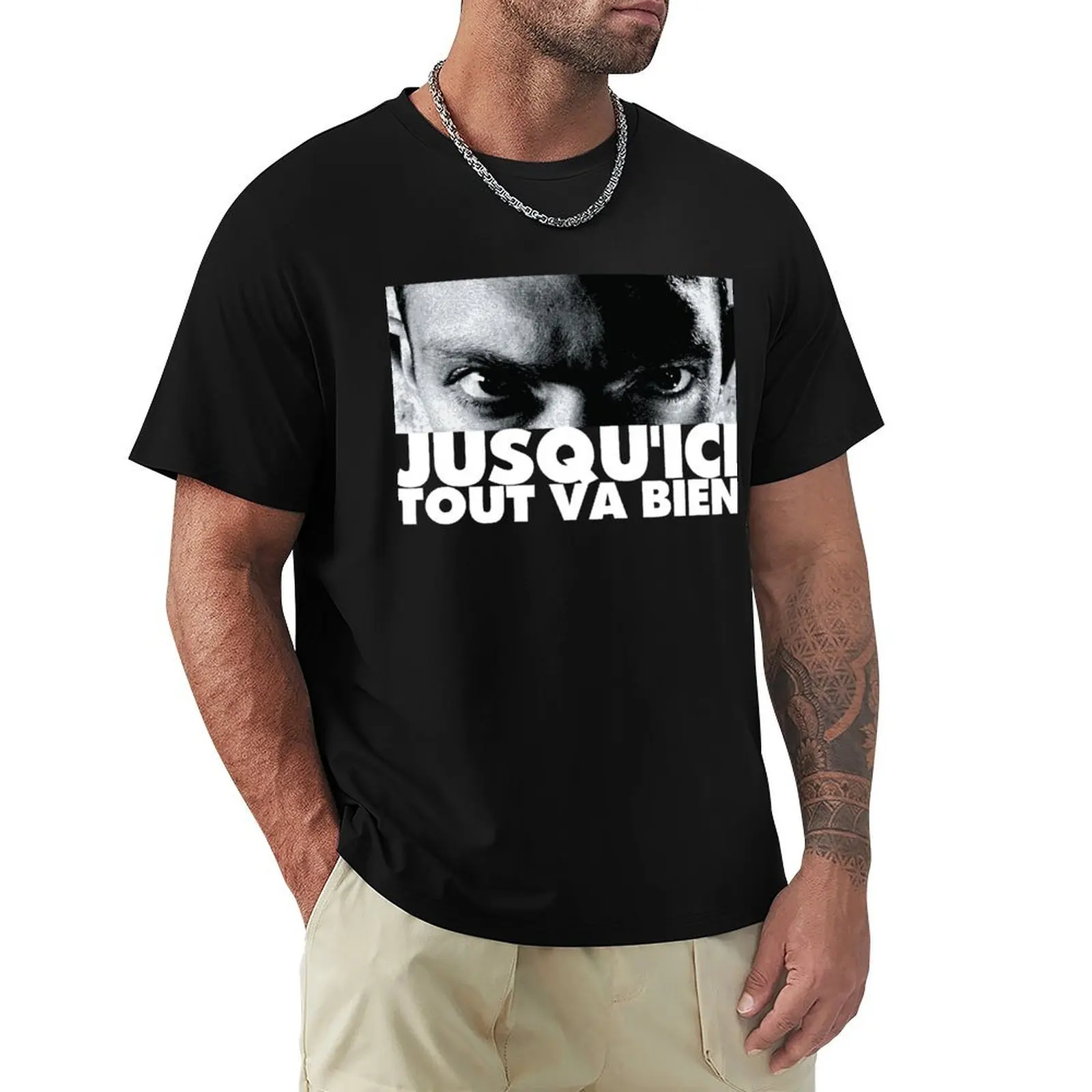jusqu'ici tout va bien La Haine Tribute T-Shirt Big and Tall Casual T-Shirt