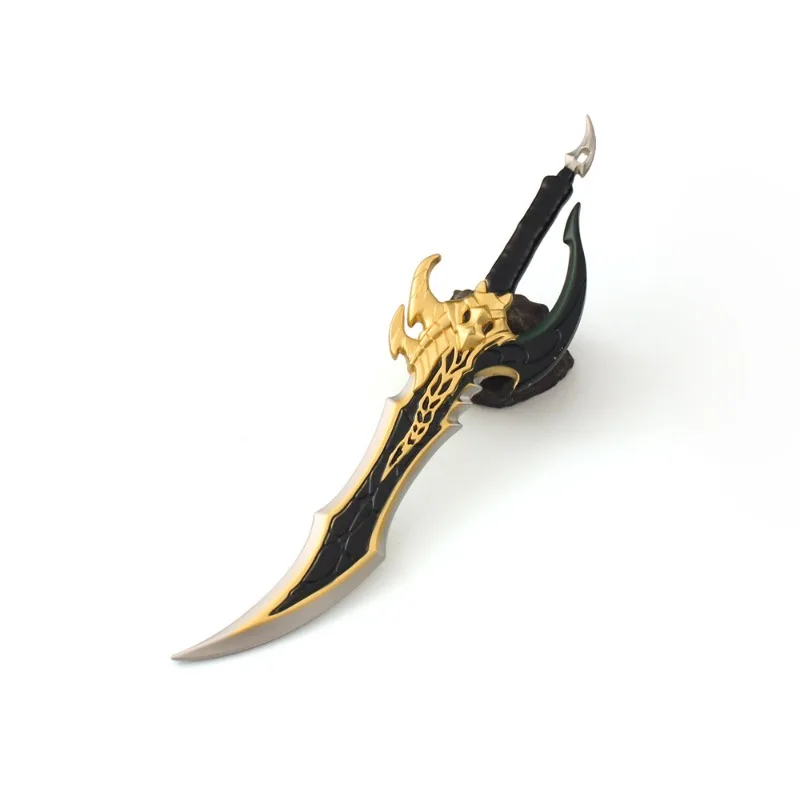 อาวุธอนิเมะแบบปรับระดับได้ขนาด 22 ซม./8.66 นิ้ว ของเล่นสะสม โมเดลอาวุธฟันยาว อุปกรณ์ตกแต่งบ้าน