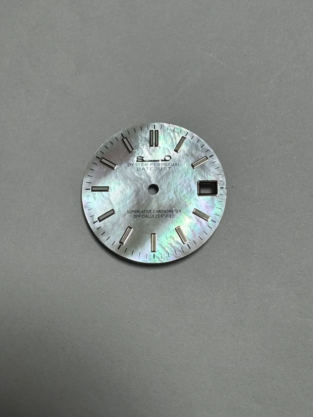 28.5mm S Logo Shell Dial Suitable For NH35 Movement Watch Modification Accessories Green Luminous