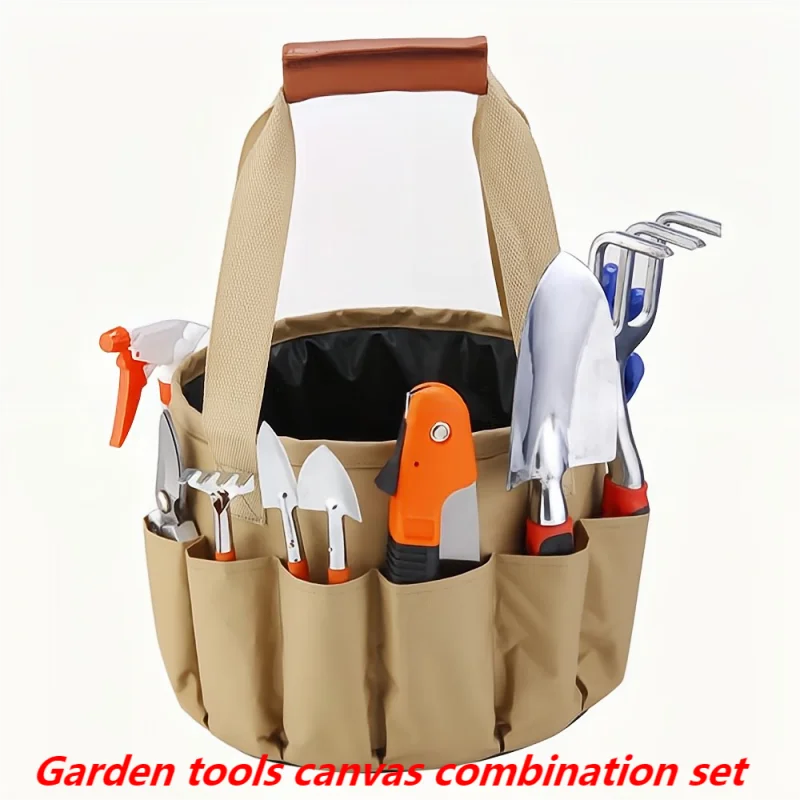 

Garden Kit Canvas Combination Set Aluminum Alloy Shovel Scissors Bucket Cloth Bag Soil Iooser 0029