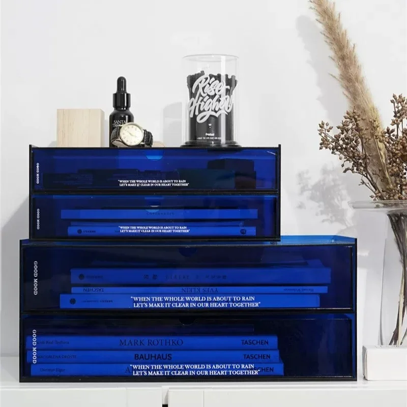 Nordic desktop cosmetics storage box, stationery jewelry shelf, acrylic office drawer