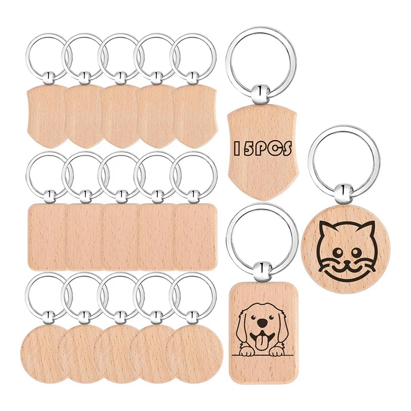 

Laser Engraving Material Blank Wood These Wood Blanks Have Multitude Of Uses, Serving As Keychains, Luggage Tags Easy Install