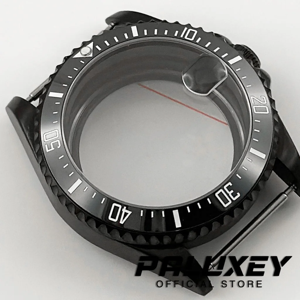 NH35 PVD Black 38MM SUB GMT Ceramic Insert Watch Case Fit NH34 NH35 NH36 NH38 ETA 2824 PT5000 Movement Watch Stainless Steel