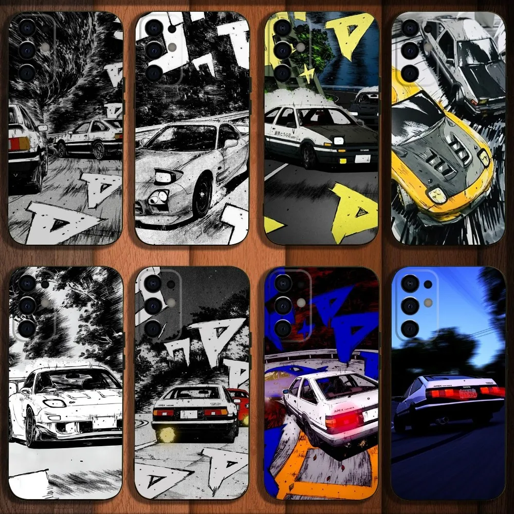 

I-Initial D Drift Phone Case For Samsung S24,S21,S22,S23,S30,Ultra,S20,Plus,Fe,Lite,Note,10,9,5G Black Soft Cover