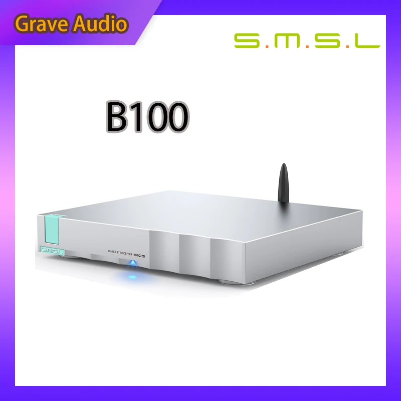 SMSL B100 Hi-res Bluetooth5.1 Receiver BT Converter AK4493S DAC Chip Support UAT/LDAC/APTX/HD/SBC/AAC