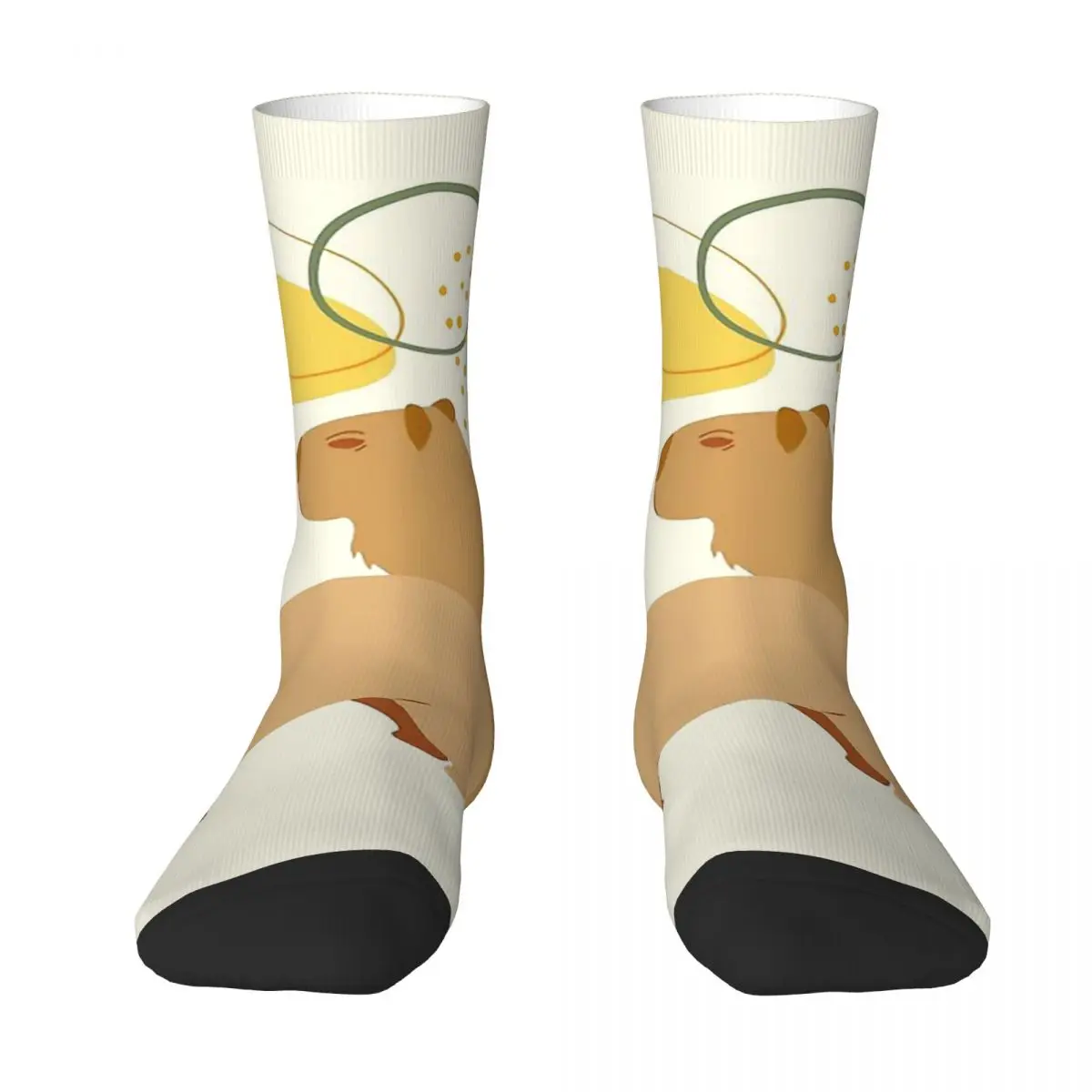 Capybara Abstract And Minimal Capybara Kawaii Socks School Cartoon Pattern Socks
